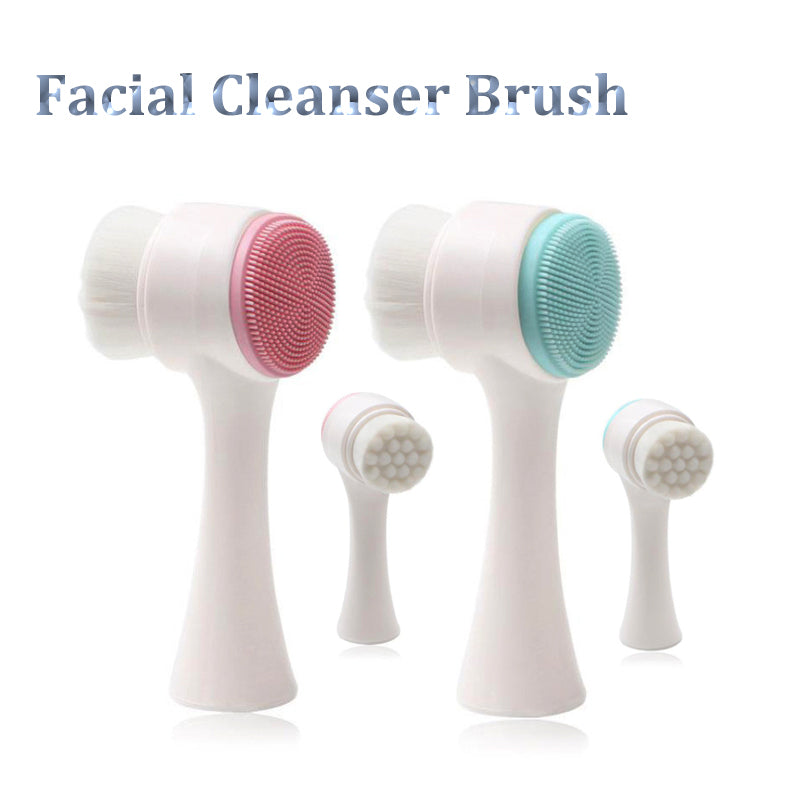 Silicone Facial Cleansing Brush – Double-Sided Vibrating Face Cleanser