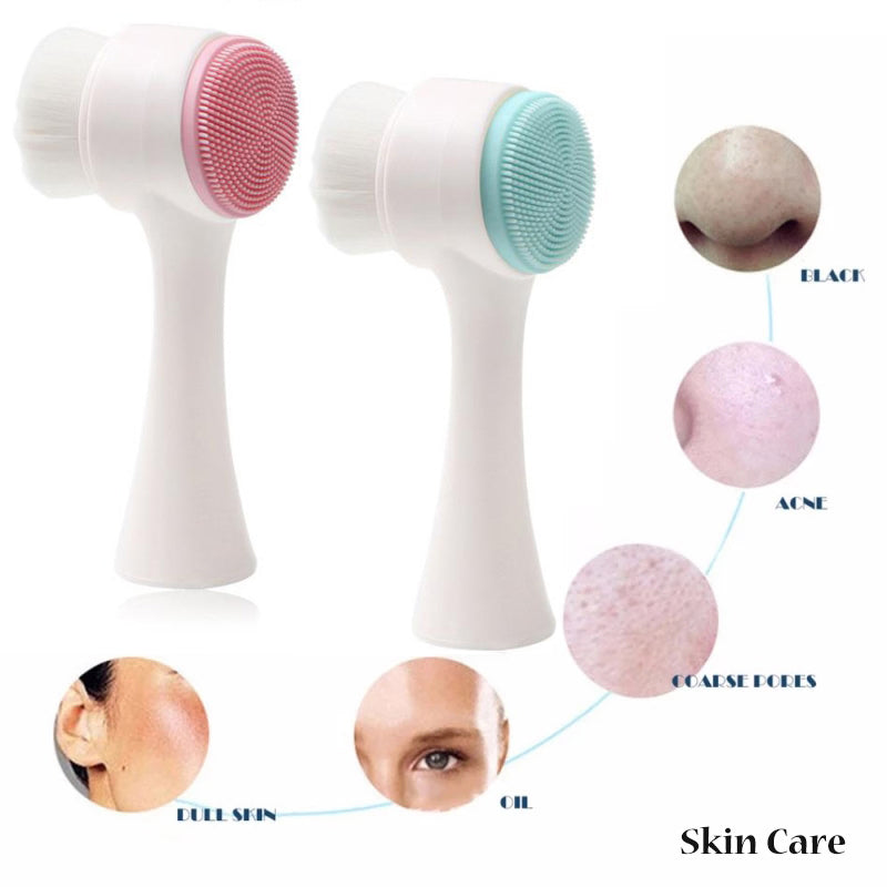 Silicone Facial Cleansing Brush – Double-Sided Vibrating Face Cleanser