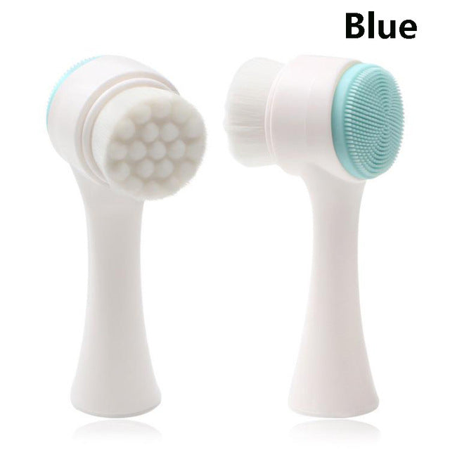 Silicone Facial Cleansing Brush – Double-Sided Vibrating Face Cleanser