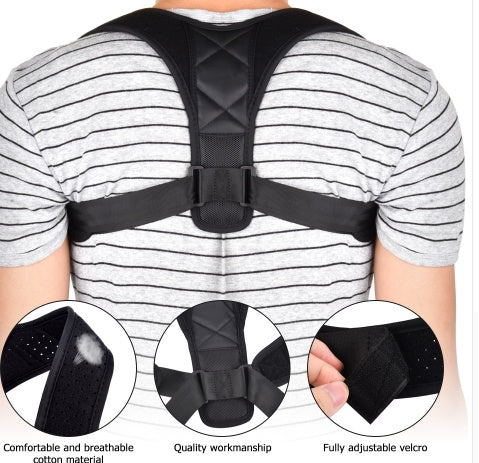 Posture Corrector Back Brace – Adjustable Shoulder Support Belt