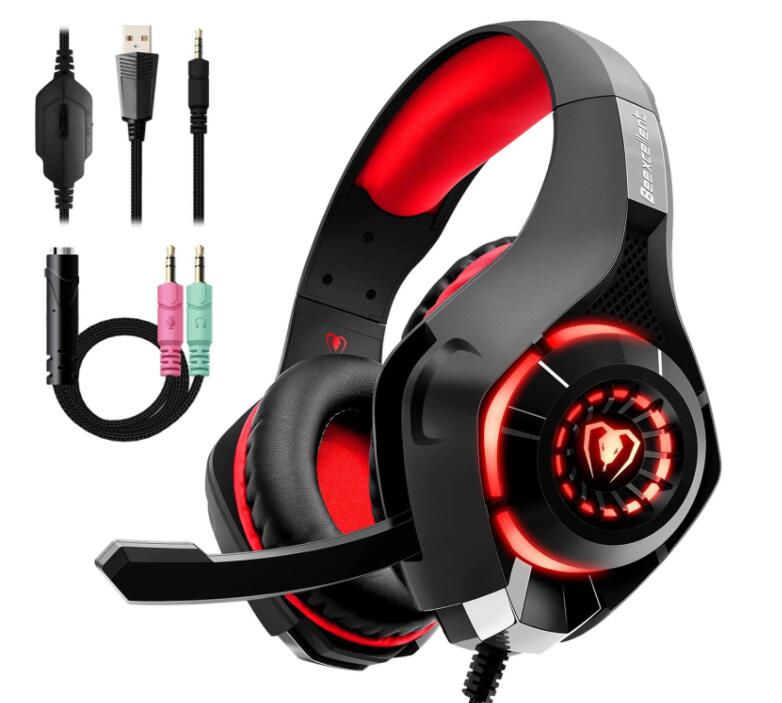 RGB Gaming Headset – Noise Cancelling Mic Over-Ear Headphones
