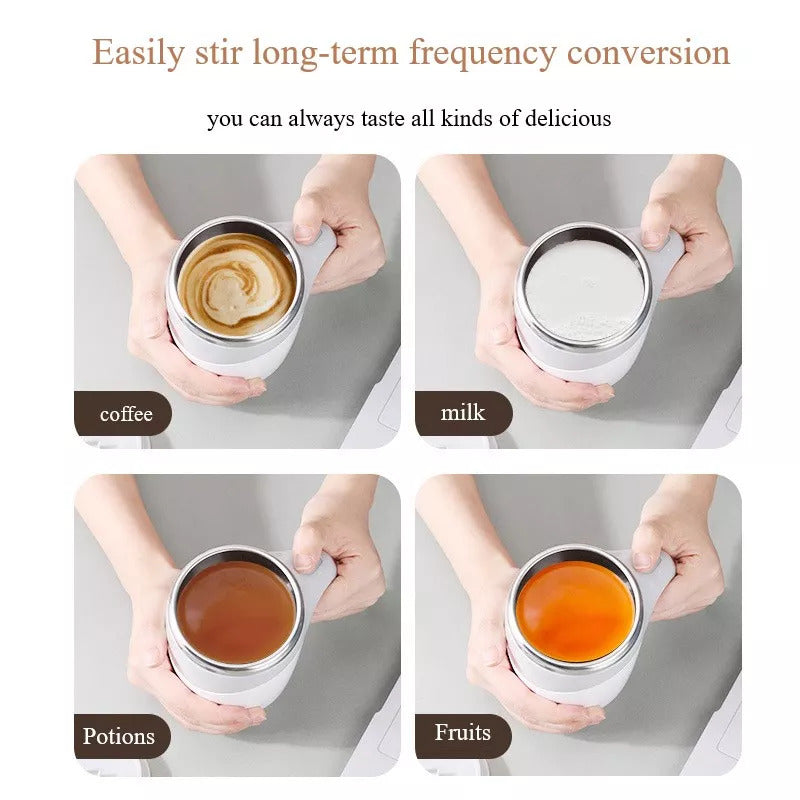 Self-Stirring Coffee Mug – Rechargeable Electric Mixing Cup