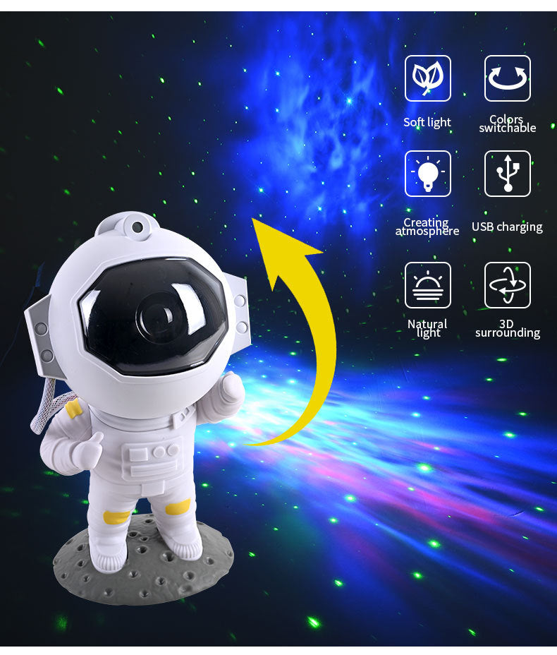 Astronaut Galaxy Projector – LED Starry Night Light