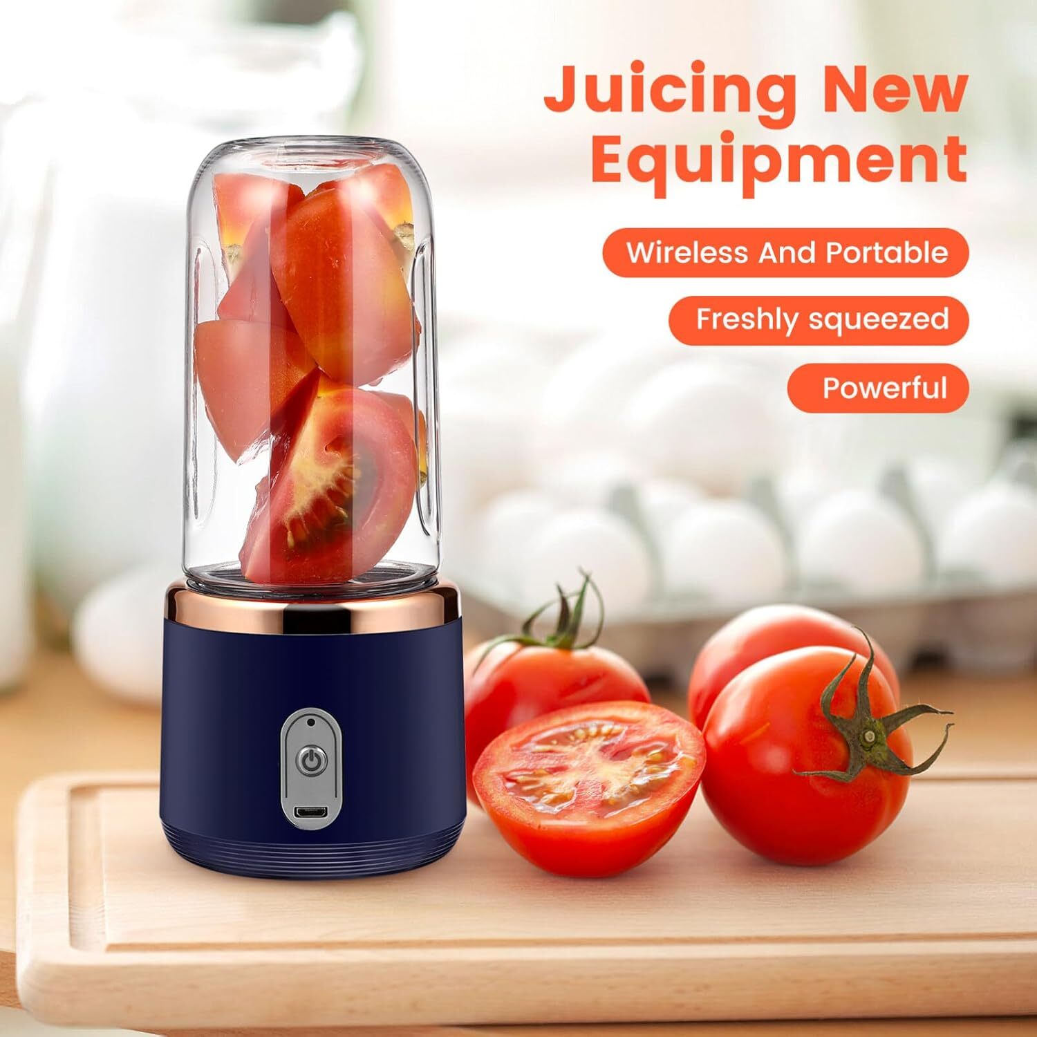 Portable USB Blender – Rechargeable Smoothie Maker Bottle