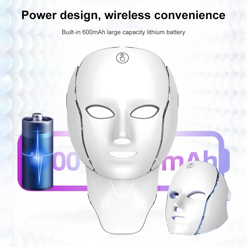 7-Color LED Face Mask – Anti-Aging & Skin Rejuvenation Device