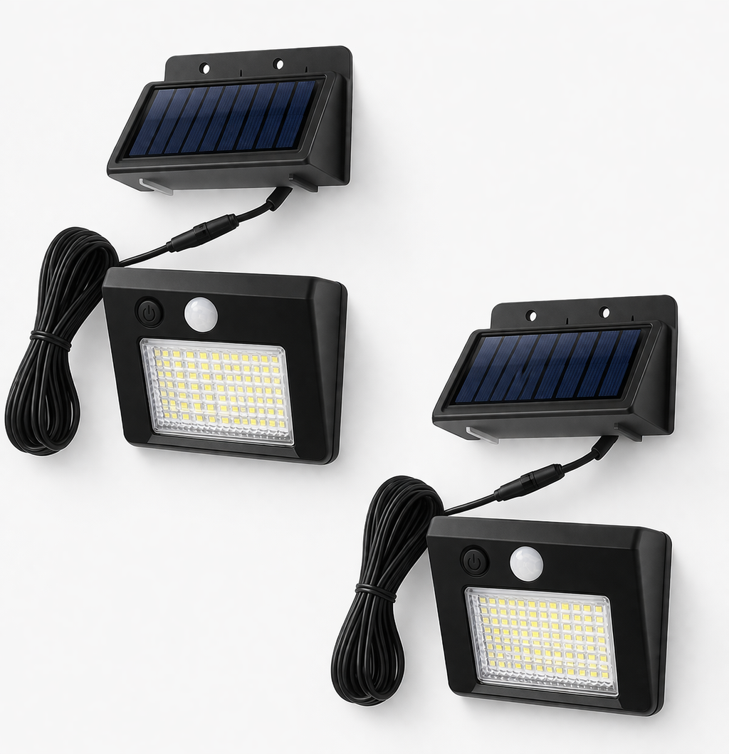 Solar Motion Sensor LED Wall Light – Waterproof Security Lamp