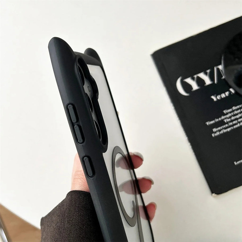 S26 Mansion Cat Ear Magnetic Case – Clear Premium Edition