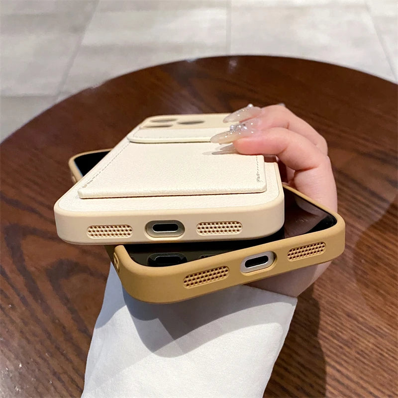 Leather Wallet Case for iPhone – Card Holder Cover