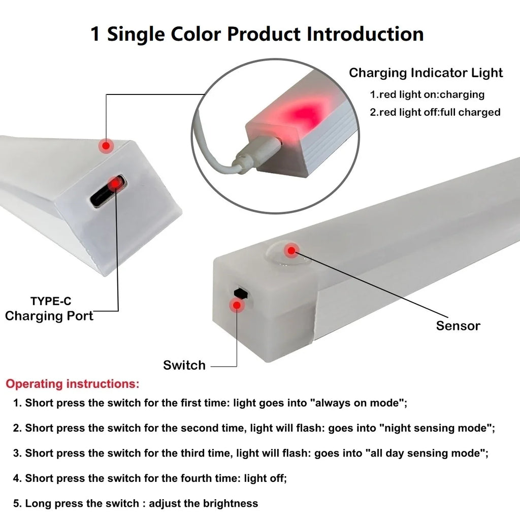 Rechargeable Motion Sensor LED Light Bar