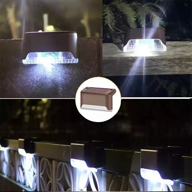 Solar Deck Lights – Outdoor LED Fence & Step Lights (4–12 Pack)