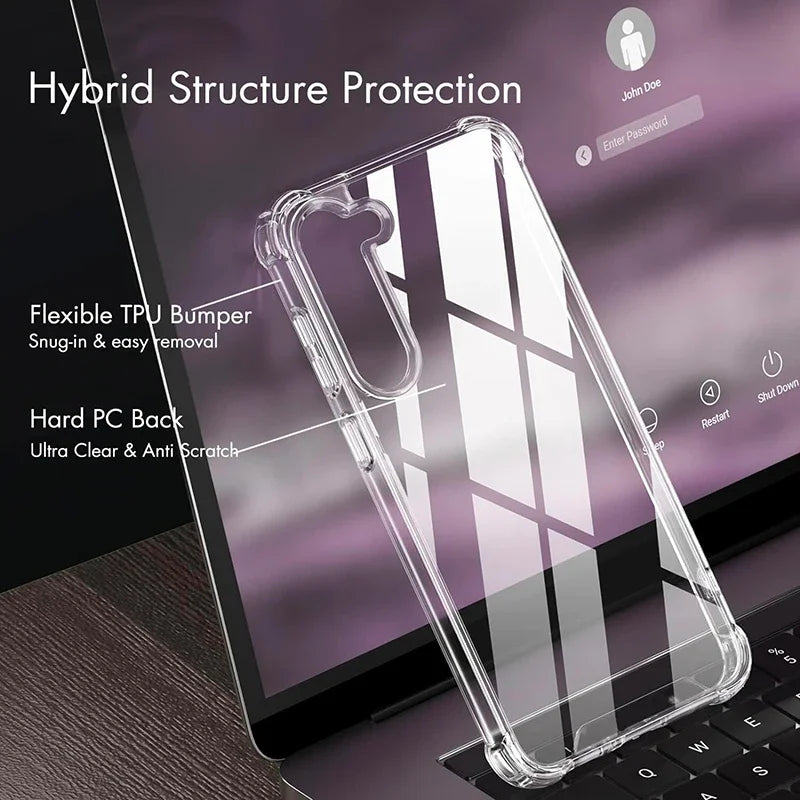 Hybrid Shockproof Case For Samsung Galaxy S26 S25 FE S24 S23 S21 S22 Plus Ultra Clear Hard Case For Samsung A56 A36 A54 A53