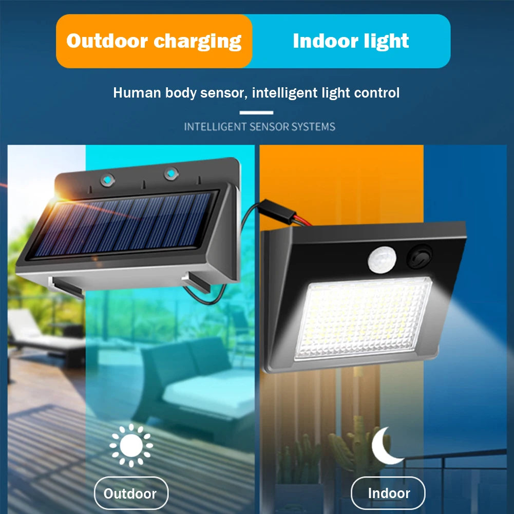 Solar Motion Sensor LED Wall Light – Waterproof Security Lamp