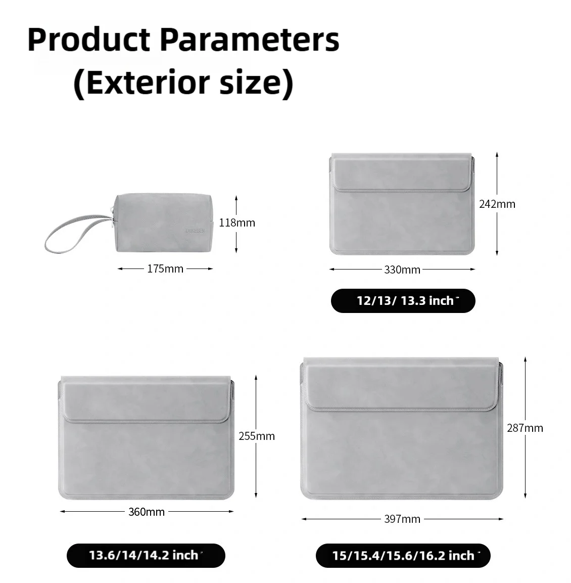 Laptop Sleeve Case 13–15.6” – Protective Notebook Bag