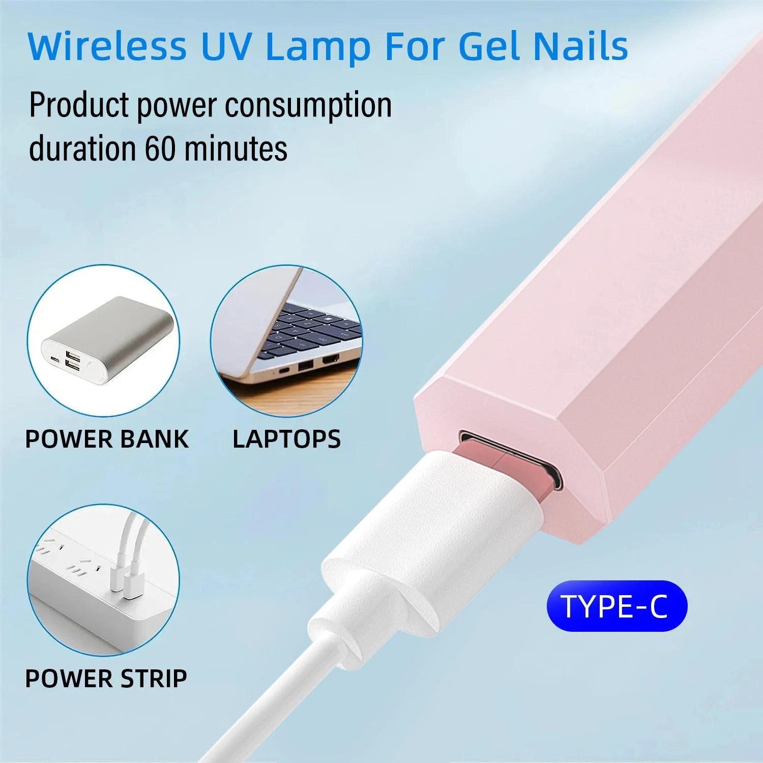 Handheld UV/LED Nail Lamp – USB Rechargeable Gel Polish Dryer