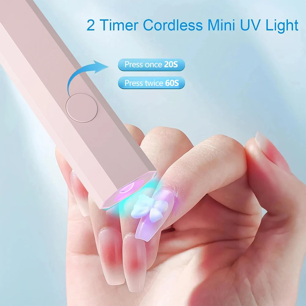Handheld UV/LED Nail Lamp – USB Rechargeable Gel Polish Dryer