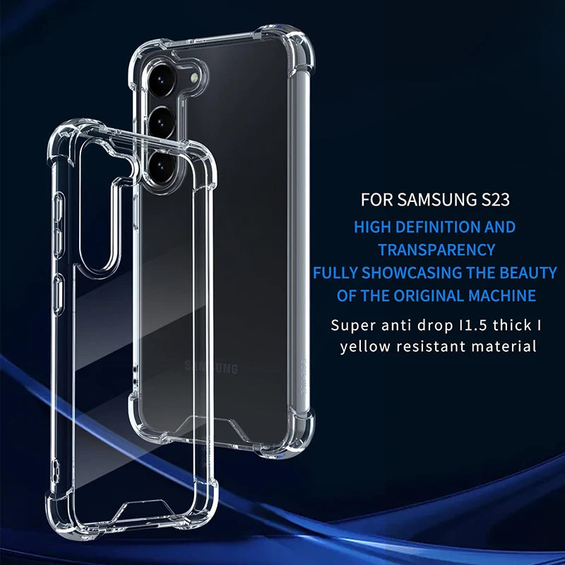 Hybrid Shockproof Case For Samsung Galaxy S26 S25 FE S24 S23 S21 S22 Plus Ultra Clear Hard Case For Samsung A56 A36 A54 A53