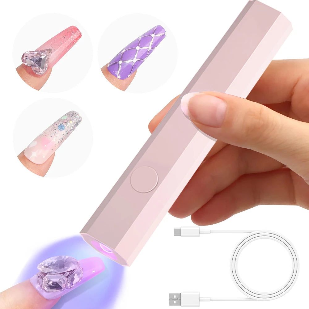 Handheld UV/LED Nail Lamp – USB Rechargeable Gel Polish Dryer