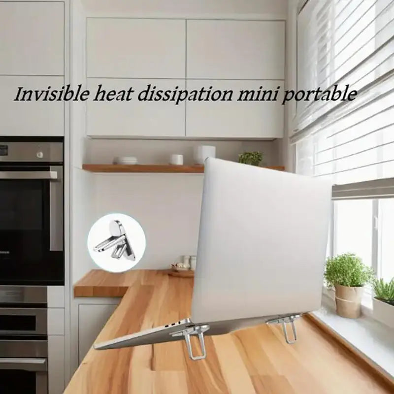 2PCS Foldable Laptop Stand – Adjustable Portable Notebook Riser