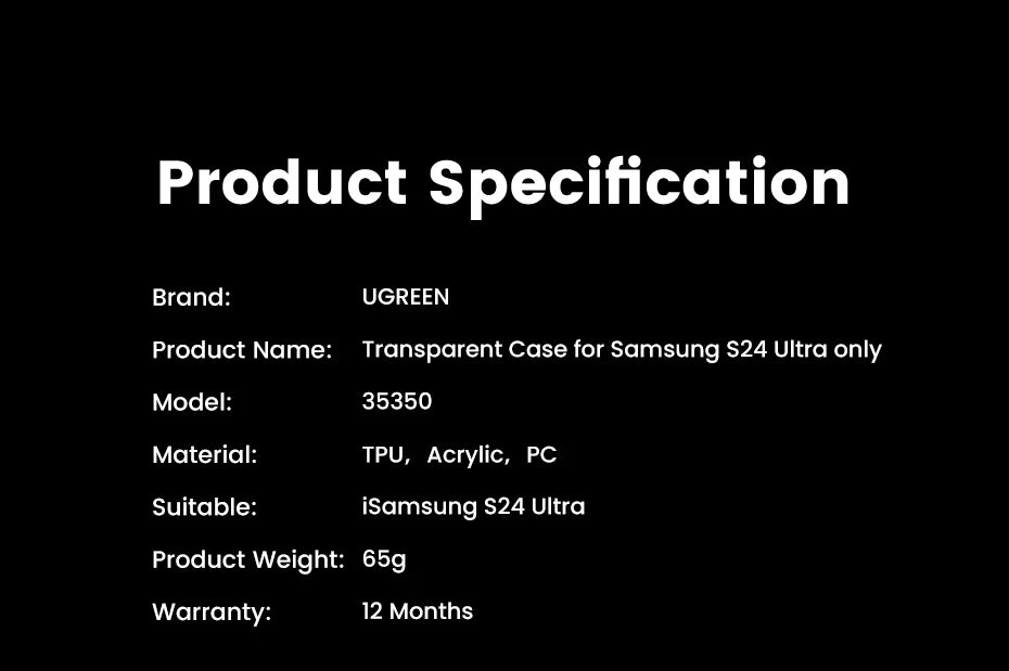 Crystal Clear Case – Galaxy S26 Ultra