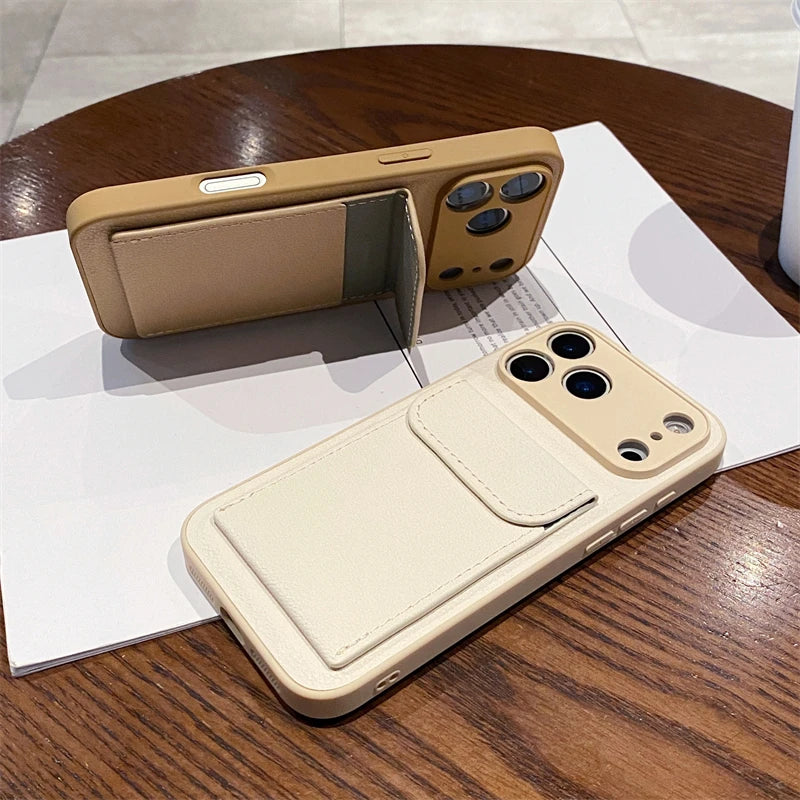 Leather Wallet Case for iPhone – Card Holder Cover