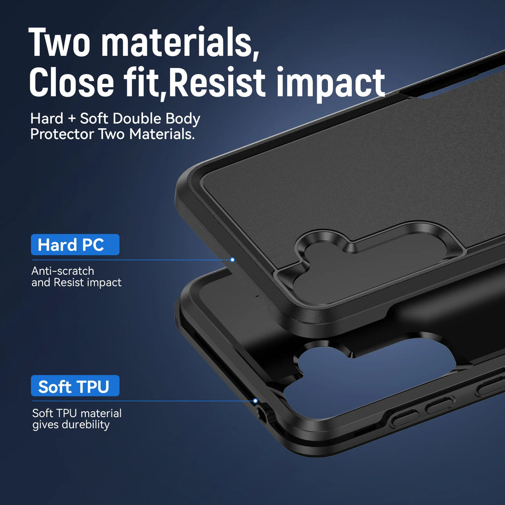 Military Grade Cases for Samsung Galaxy S25 FE S22 S23 S26 Plus S24 FE Ultra Edge A57 A17 A54 A16 5G A56 A55 A35 A15 Armor Case