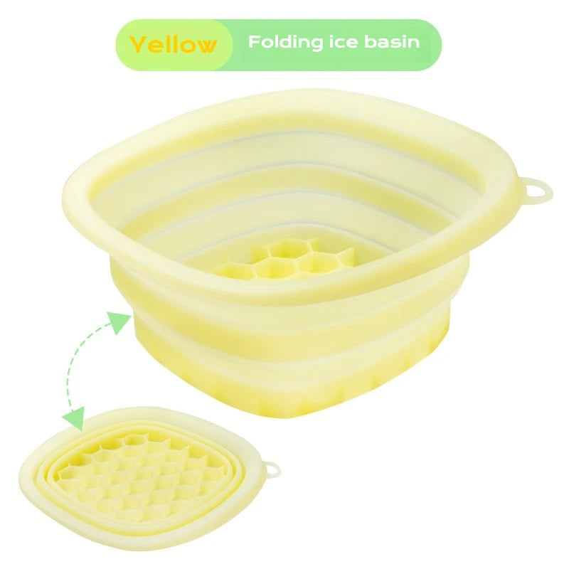 Silicone Face Ice Bath Bowl – Collapsible Cold Therapy Tool