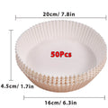 Round Air Fryer Paper Liners (50/100PCS) – Non-Stick Disposable Sheets
