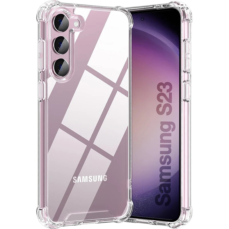 Hybrid Shockproof Case For Samsung Galaxy S26 S25 FE S24 S23 S21 S22 Plus Ultra Clear Hard Case For Samsung A56 A36 A54 A53