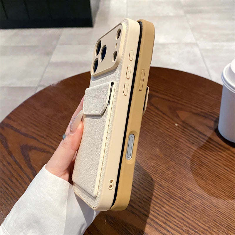 Leather Wallet Case for iPhone – Card Holder Cover