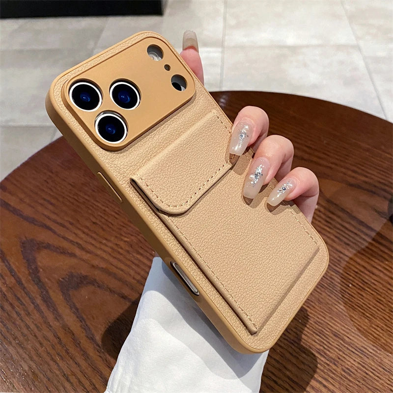 Leather Wallet Case for iPhone – Card Holder Cover