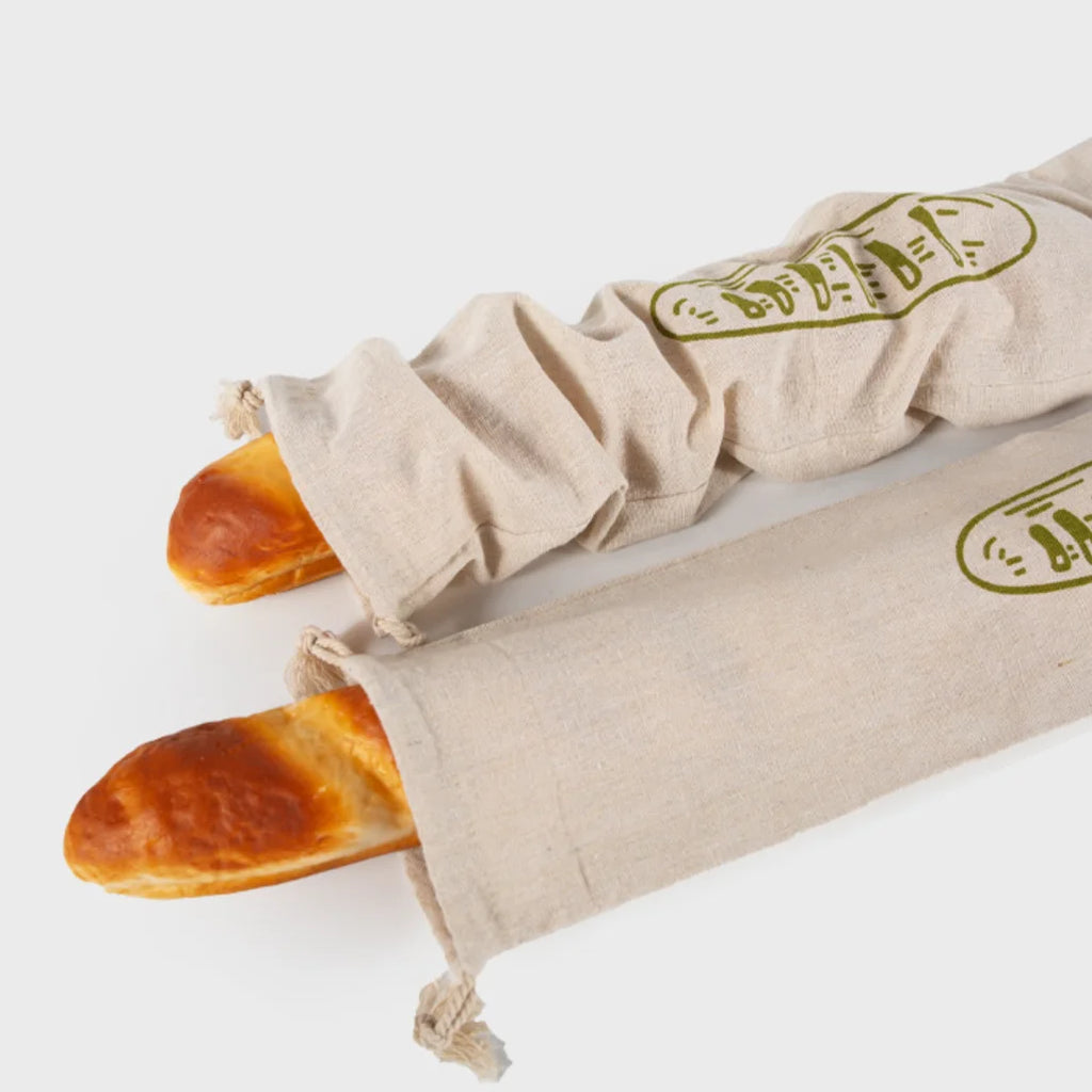 Artisan Linen Bread Bag – Reusable Drawstring Storage
