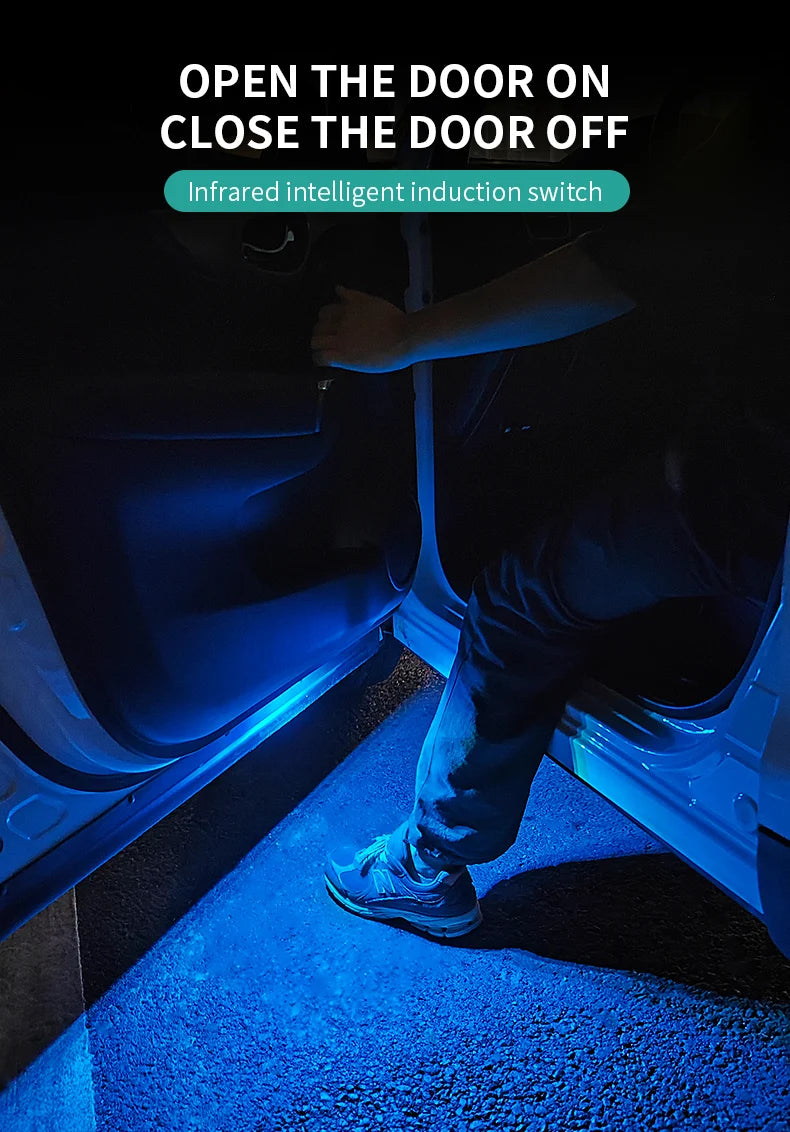 2 pcs RGB Car Door Glow Lights – Wireless Set