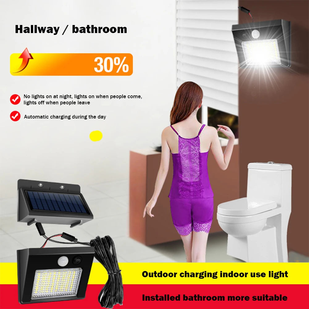 Solar Motion Sensor LED Wall Light – Waterproof Security Lamp