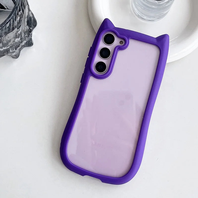 S26 Mansion Cat Ear Magnetic Case – Clear Premium Edition