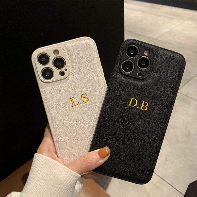 Personalised Leather Case – Custom Initials