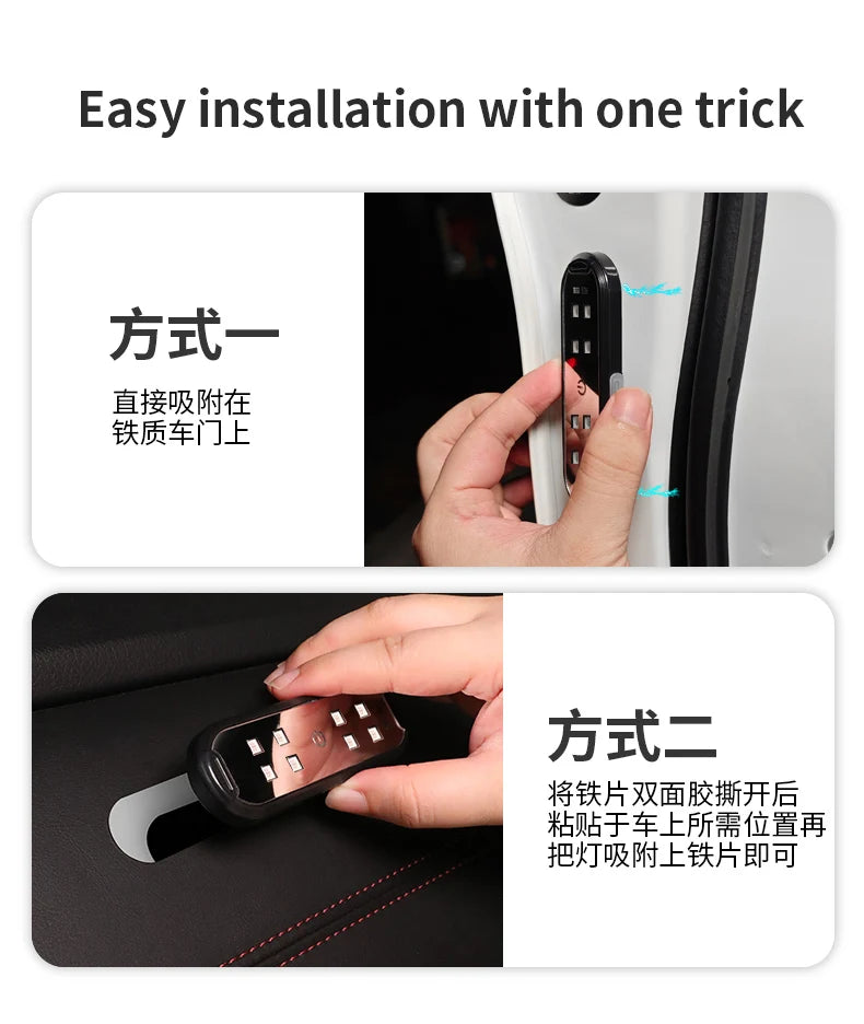 2 pcs RGB Car Door Glow Lights – Wireless Set