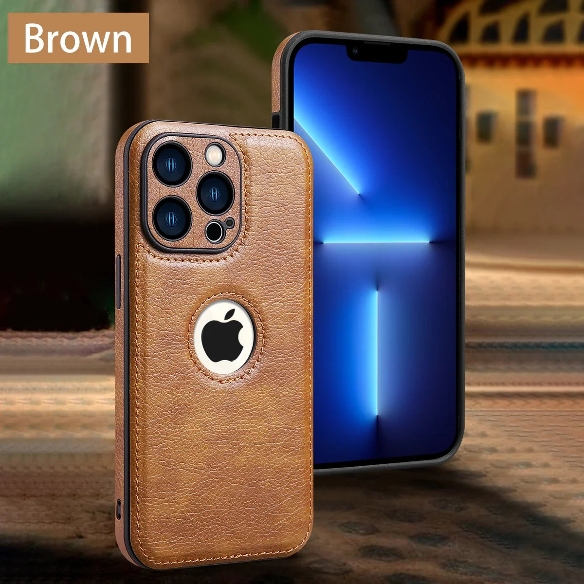 iPhone 16 Pro Premium PU Leather Case – Luxury Shockproof Business Cover