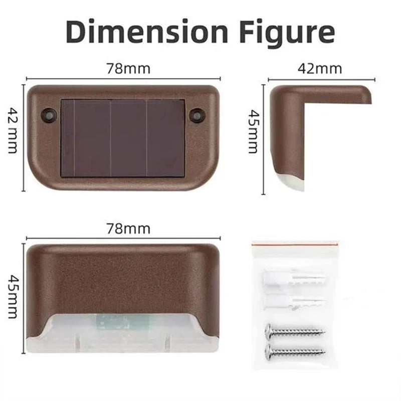 Solar Deck Lights – Outdoor LED Fence & Step Lights (4–12 Pack)