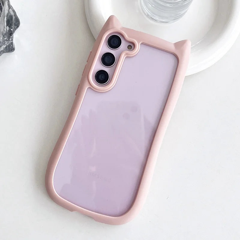S26 Mansion Cat Ear Magnetic Case – Clear Premium Edition