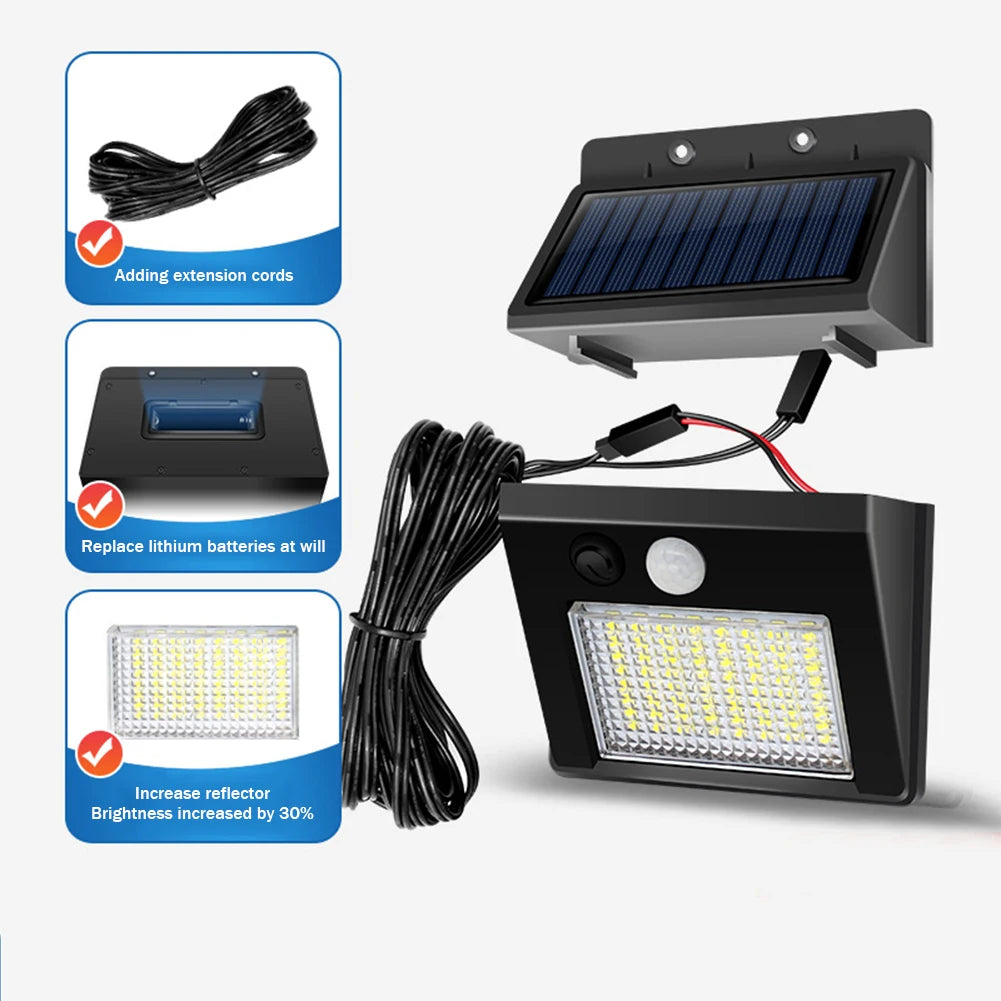 Solar Motion Sensor LED Wall Light – Waterproof Security Lamp
