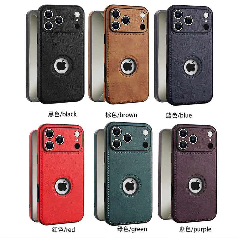 iPhone 17 Pro Max Luxury PU Leather Case – Premium Business Protective Cover