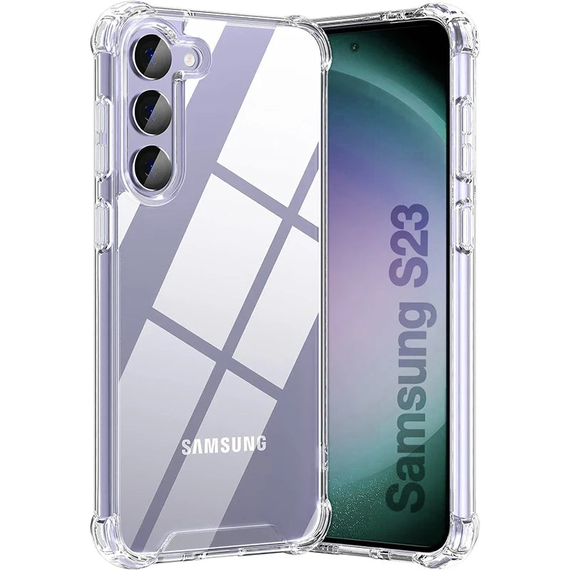 Hybrid Shockproof Case For Samsung Galaxy S26 S25 FE S24 S23 S21 S22 Plus Ultra Clear Hard Case For Samsung A56 A36 A54 A53