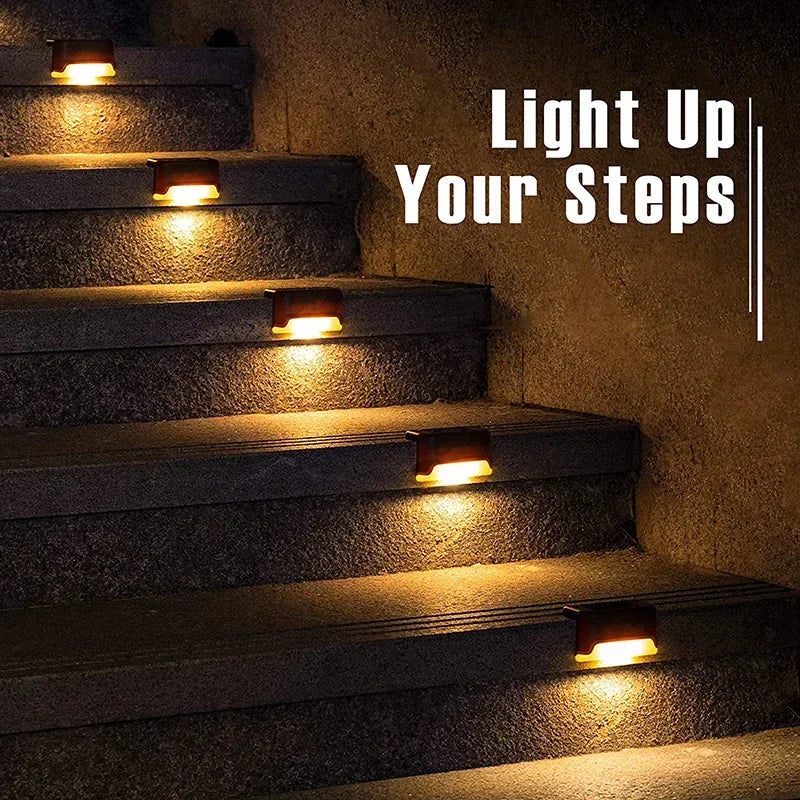 Solar Deck Lights – Outdoor LED Fence & Step Lights (4–12 Pack)
