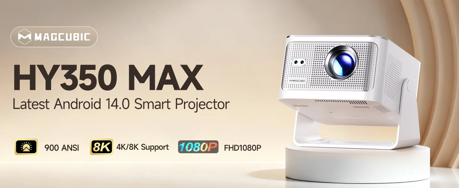 HY300 Pro Mini Projector – 1080P, WiFi 6 & Bluetooth (Android 14)