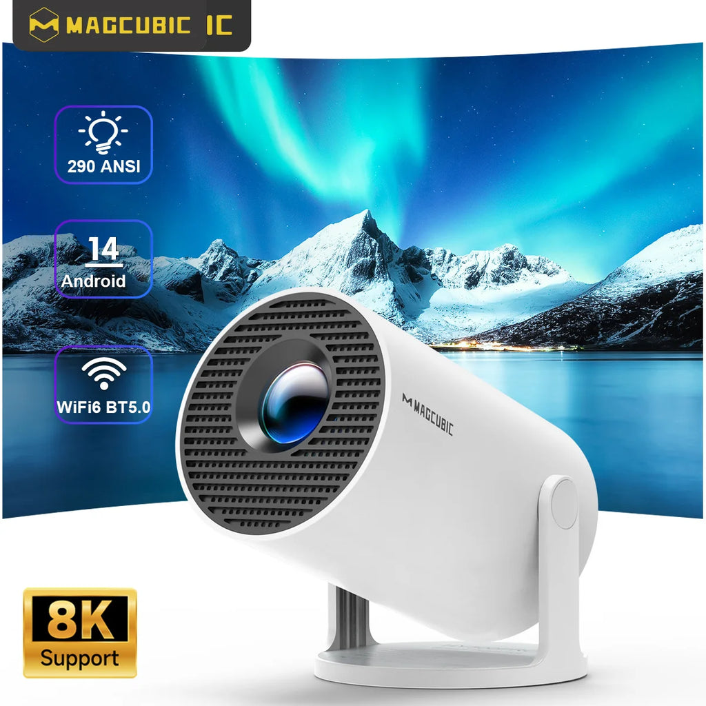 HY300 Pro Mini Projector – 1080P, WiFi 6 & Bluetooth (Android 14)