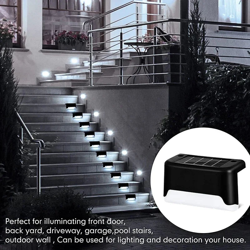 Solar Deck Lights – Outdoor LED Fence & Step Lights (4–12 Pack)