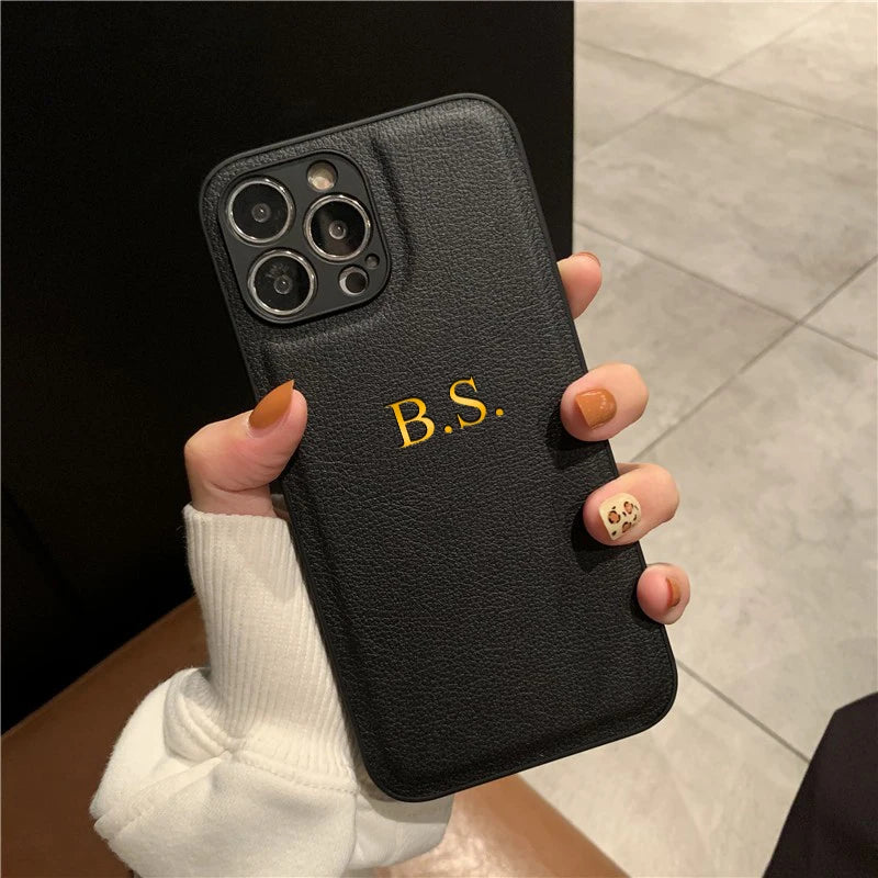 Personalised Leather Case – Custom Initials