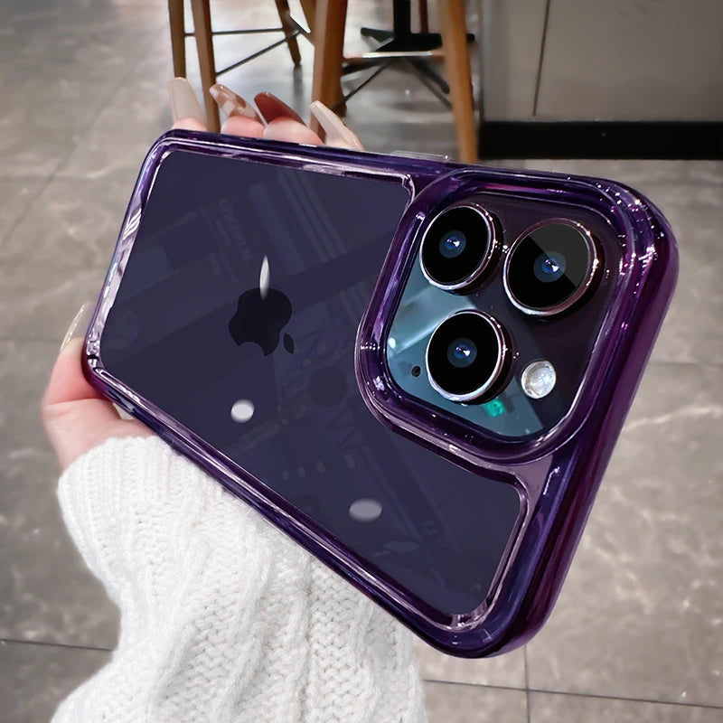 iPhone 17 Pro Max Luxury Clear Armor Case – Shockproof Transparent Acrylic Cover