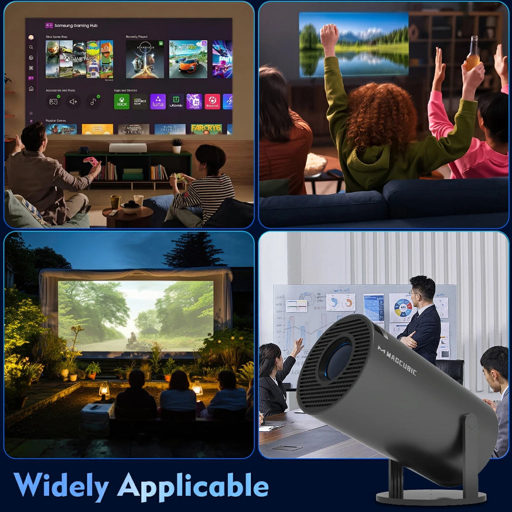 HY300 Pro Mini Projector – 1080P, WiFi 6 & Bluetooth (Android 14)
