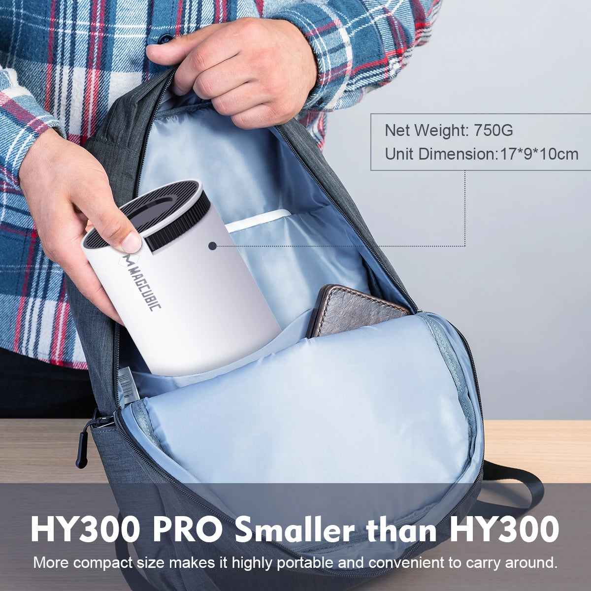 HY300 Pro Mini Projector – 1080P, WiFi 6 & Bluetooth (Android 14)